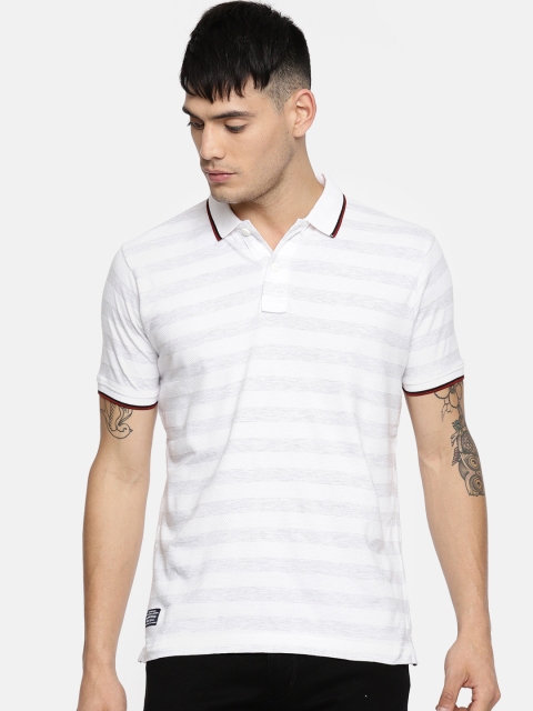

Pepe Jeans Men White Striped Polo T-shirt