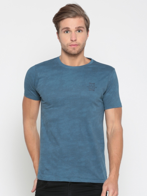 

Pepe Jeans Men Blue Slim Fit Solid Round Neck T-shirt
