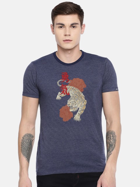 

Pepe Jeans Men Navy Blue Printed Round Neck T-shirt