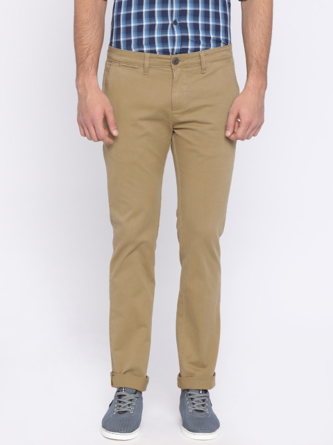 

Pepe Jeans Men Khaki Slim Fit Solid Chinos