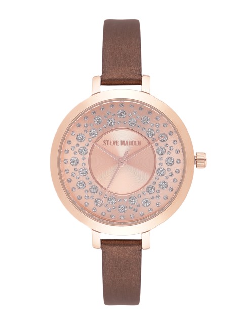 

Steve Madden Women Rose Gold-Toned Analogue Watch SMW145Q