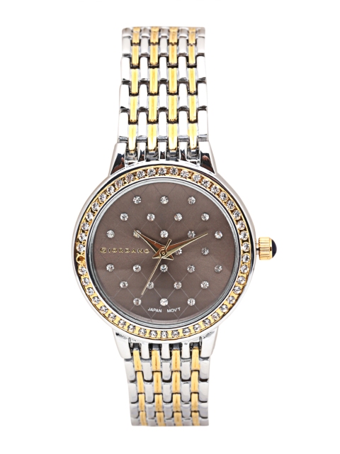 

GIORDANO Women Olive Brown Embellished Analogue Watch F0001-08