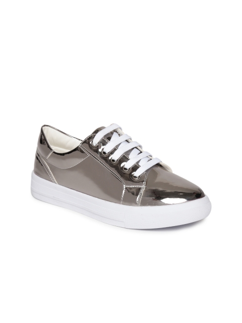 

Carlton London Women Gunmetal-Toned Sneakers, Metallic