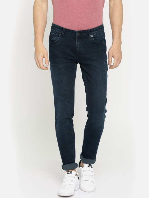 

Indian Terrain Men Blue Skinny Fit Low-Rise Clean Look Stretchable Jeans