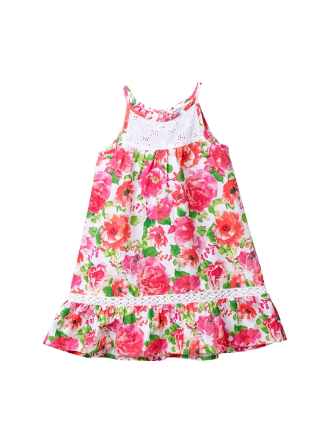 

Beebay Girls Pink Printed Fit and Flare Dress