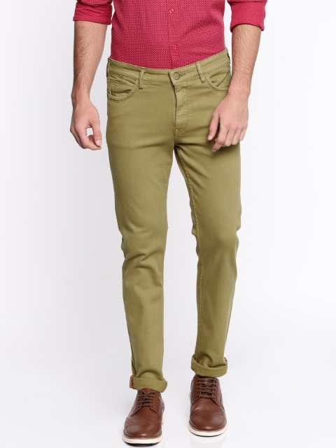 

Nature Casuals Men Khaki Slim Fit Mid-Rise Clean Look Stretchable Jeans