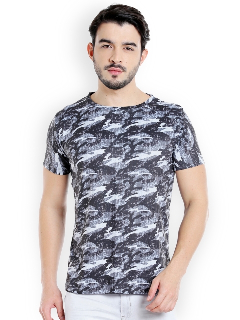 

Rex Straut Jeans Men Black Printed Round Neck T-shirt