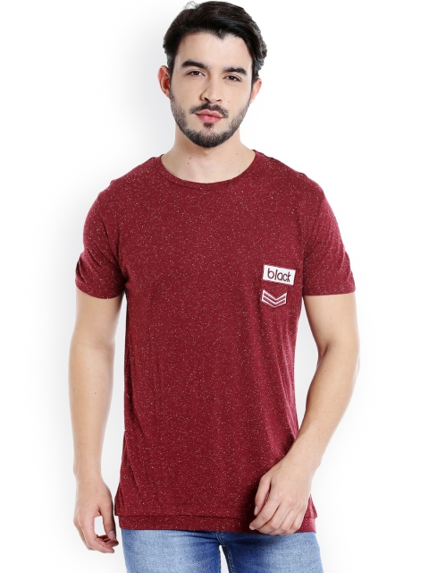 

Rex Straut Jeans Men Maroon Solid Round Neck T-shirt