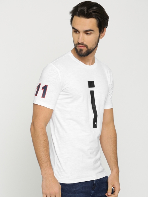 

Rex Straut Jeans Men White Printed T-shirt