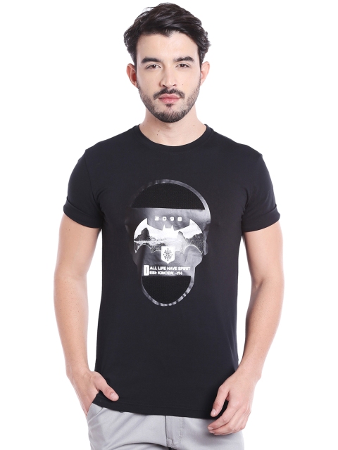 

Rex Straut Jeans Men Black Printed T-shirt