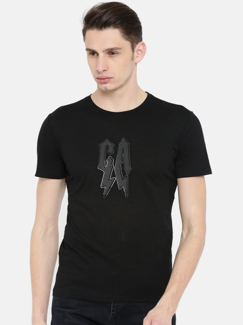 

Rex Straut Jeans Men Black Printed T-shirt