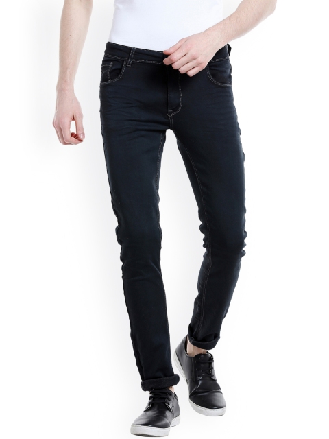 

Rex Straut Jeans Men Navy Blue Slim Fit Mid-Rise Clean Look Stretchable Jeans