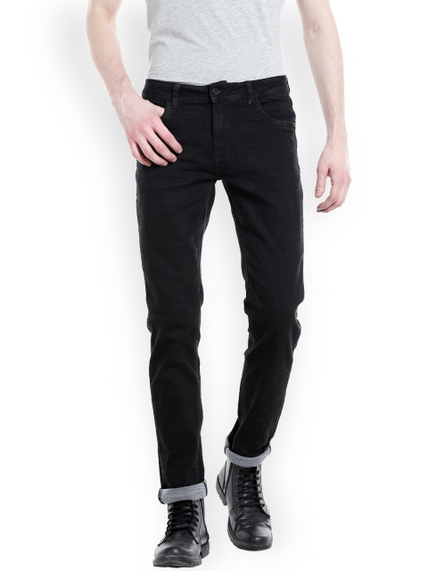 

Rex Straut Jeans Men Black Slim Fit Mid-Rise Clean Look Stretchable Jeans