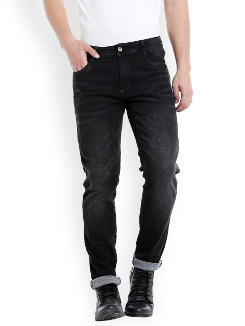 

Rex Straut Jeans Men Black Slim Fit Mid-Rise Clean Look Stretchable Jeans