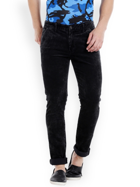

Rex Straut Jeans Men Black Slim Fit Solid Regular Trousers
