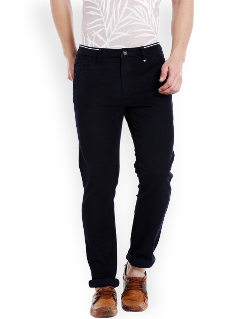 

Rex Straut Jeans Men Navy Blue Slim Fit Solid Regular Trousers