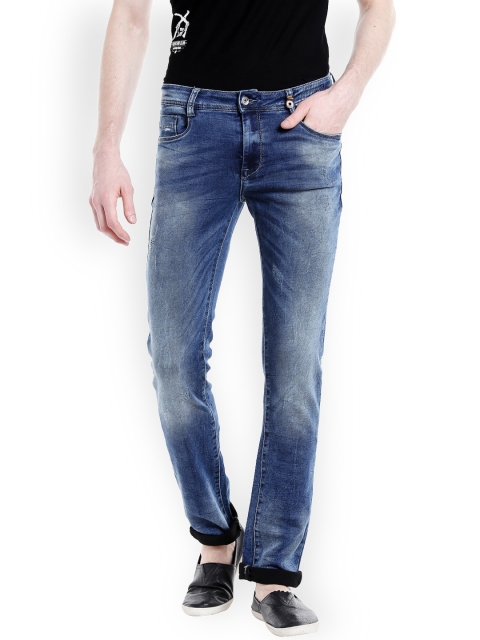 

Rex Straut Jeans Men Blue Slim Fit Mid-Rise Clean Look Stretchable Jeans
