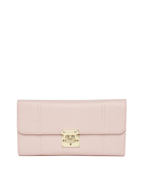 

Caprese Women Pink Solid Three Fold Wallet
