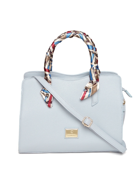 

Caprese Blue Solid Handheld Bag with Sling Strap