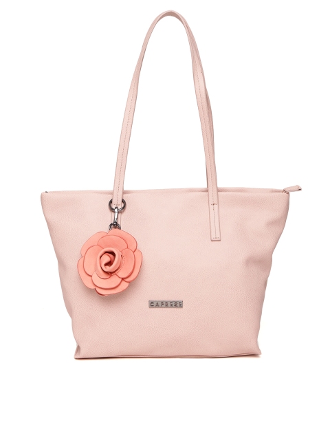 

Caprese Pink Solid Tote Bag