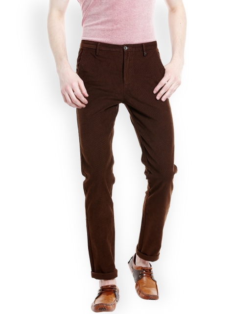 

Rex Straut Jeans Men Brown Slim Fit Solid Regular Trousers