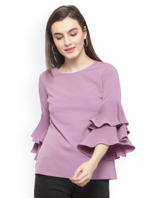 

plusS Women Mauve Solid A-Line Top