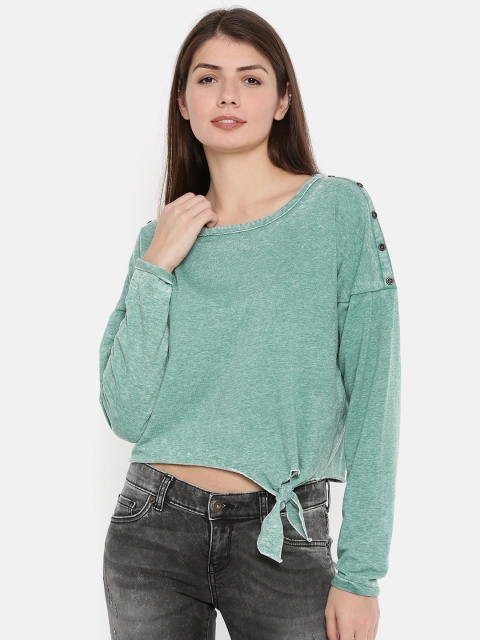 

ONLY Women Green Solid Top