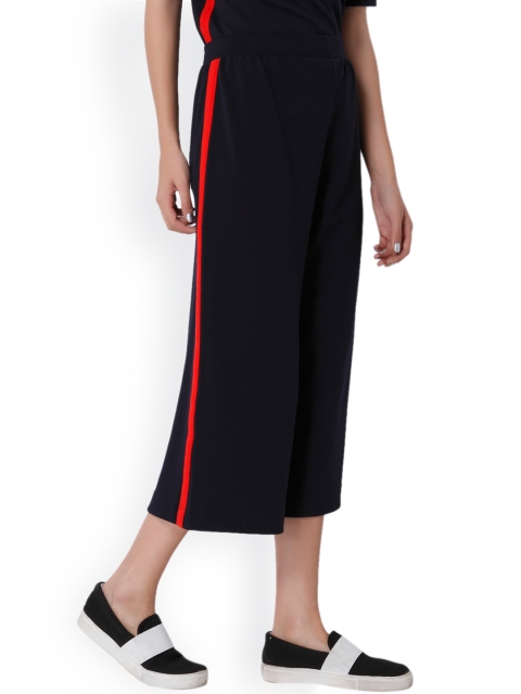 

ONLY Women Navy Loose Fit Solid Culottes, Navy blue