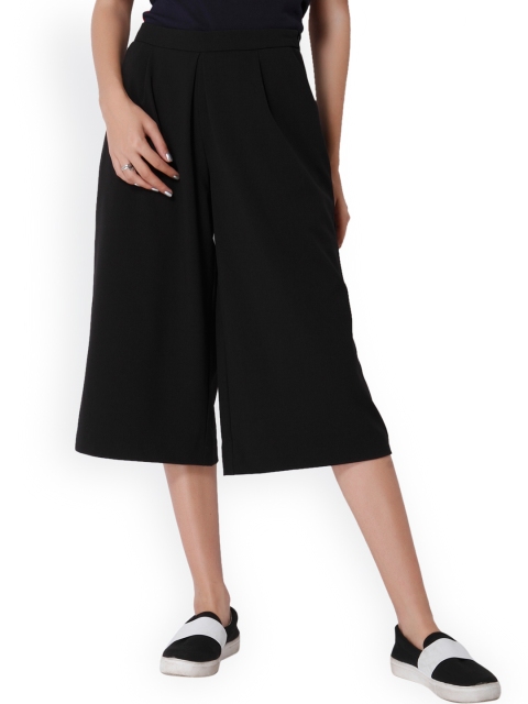 

ONLY Women Black Loose Fit Solid Culottes