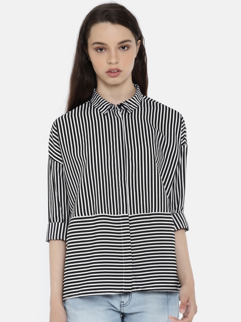 

ONLY Women Black Striped Shirt