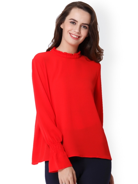 

ONLY Women Red Solid Top