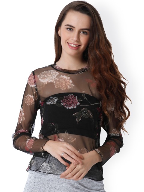 

ONLY Women Black Printed Top
