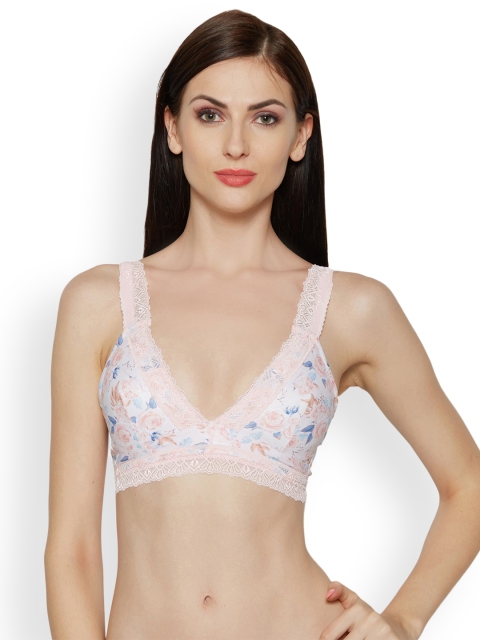 

Inner Sense Pink Printed Non-Wired Lightly Padded Sustainable Bralette Bra