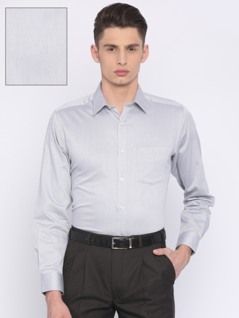 

Park Avenue Men Grey Regular Fit Self-Design Formal Shirt