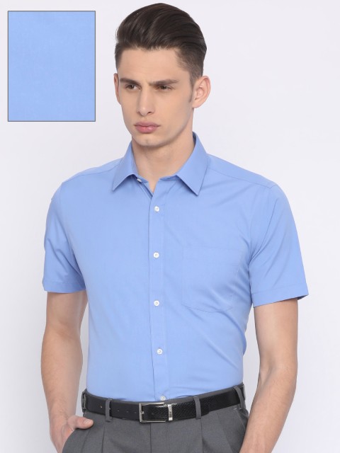 

Park Avenue Men Blue Solid Formal Shirt
