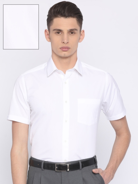 

Park Avenue Men White Solid Formal Shirt