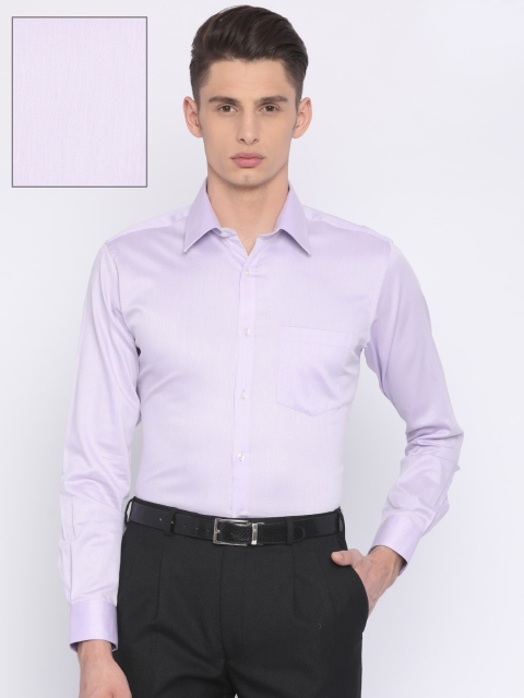 

Park Avenue Men Purple Slim Fit Self-Design Formal Shirt