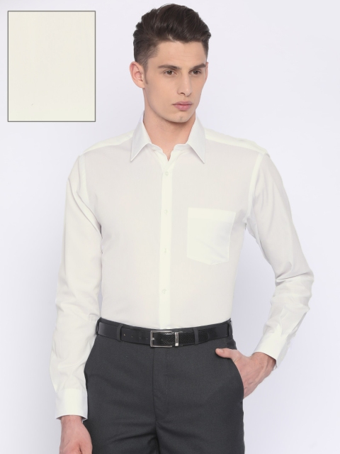 

Park Avenue Men Cream-Coloured Slim Fit Solid Formal Shirt