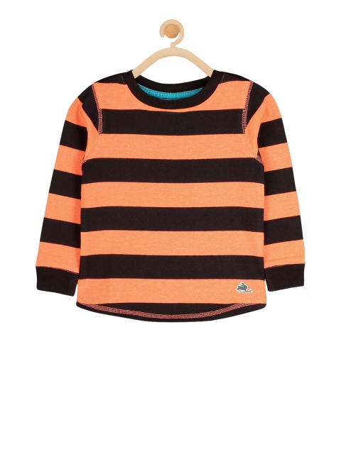 

Cherry Crumble Unisex Orange & Black Striped Sweatshirt