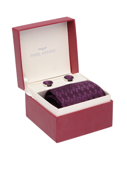 

Park Avenue Men Tie & Cufflink Gift Set, Purple