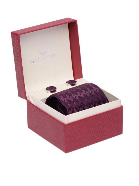 

Park Avenue Men Tie & Cufflink Gift Set, Purple