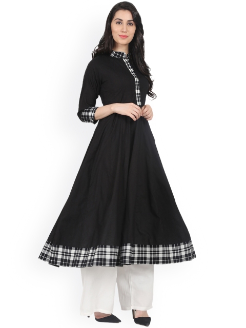 

Nayo Women Black Printed Anarkali Kurta