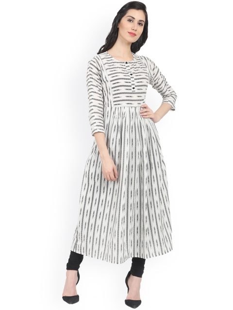 

Nayo Women Off-White Printed Anarkali Kurta