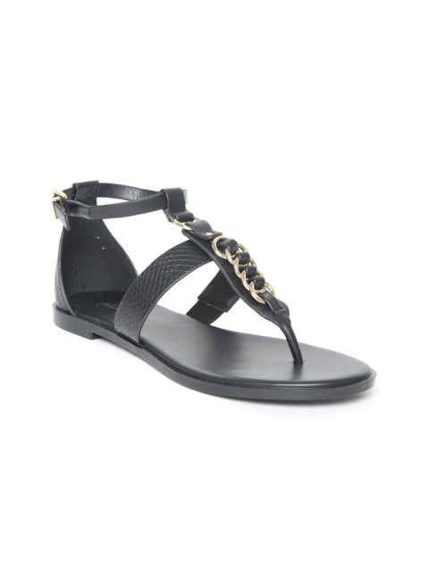 

ALDO Women Black Solid T-Strap Flats