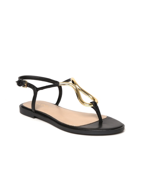 

ALDO Women Black Solid Open Toe Flats