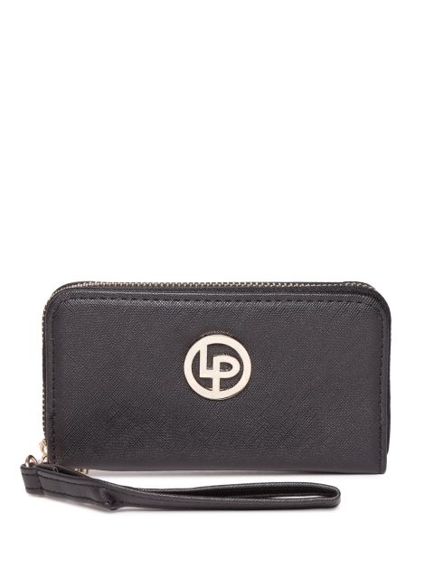 

Lino Perros Women Black Solid Zip Around Wallet