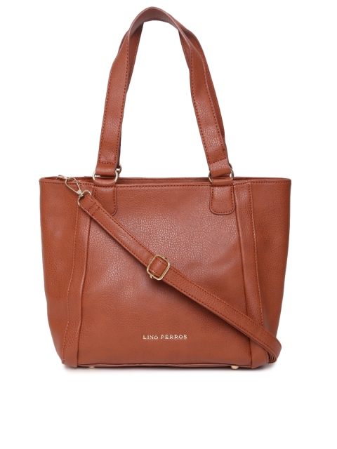 

Lisa Haydon for Lino Perros Brown Solid Shoulder Bag with Sling Strap, Tan