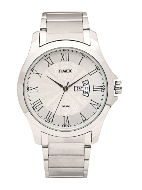 

Timex Men Silver-Toned Analogue Watch TW000X113