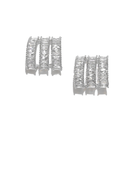 

Amavi Silver-Toned Contemporary Studs