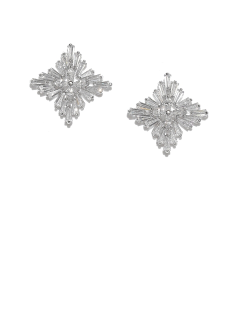

Amavi Silver-Toned Contemporary Studs